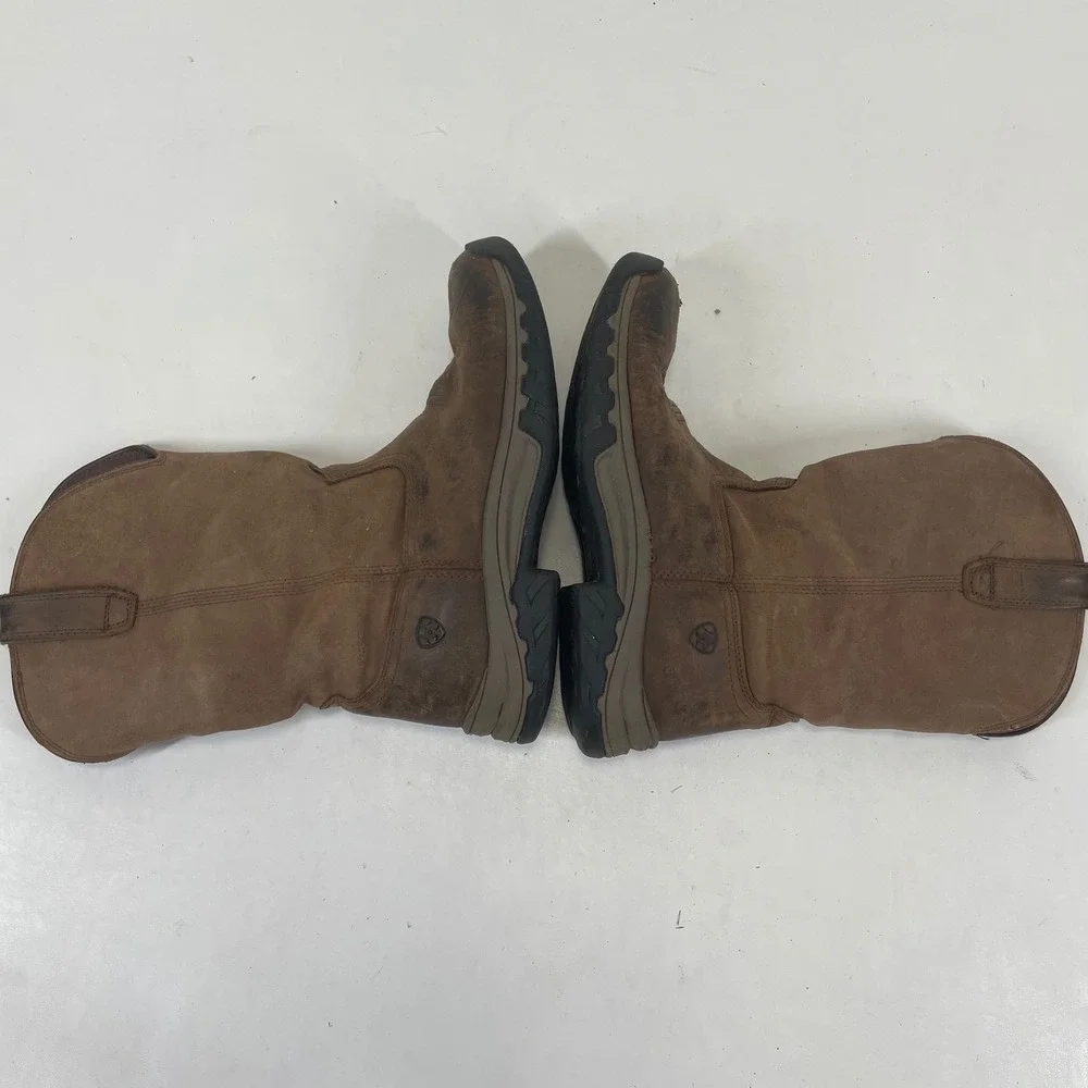 Ariat Terrain Pull-On H2O Womens 9B Brown Waterproof Leather Boots 10011845